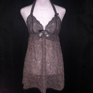 La SENZA Purple Lace Halter Chemise